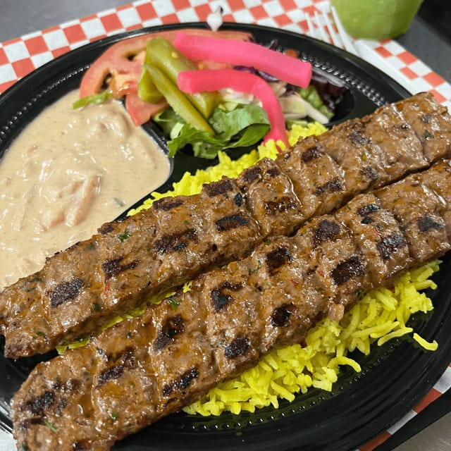 Kufta Kebab Plate.