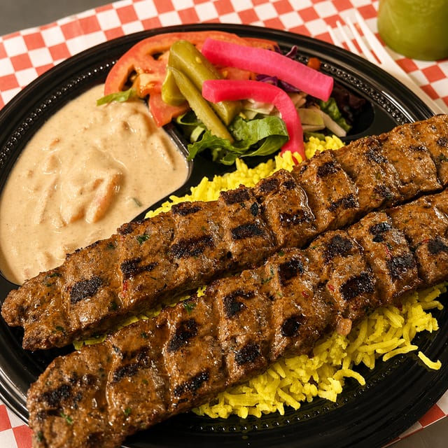 Kufta Kebab Plate.
